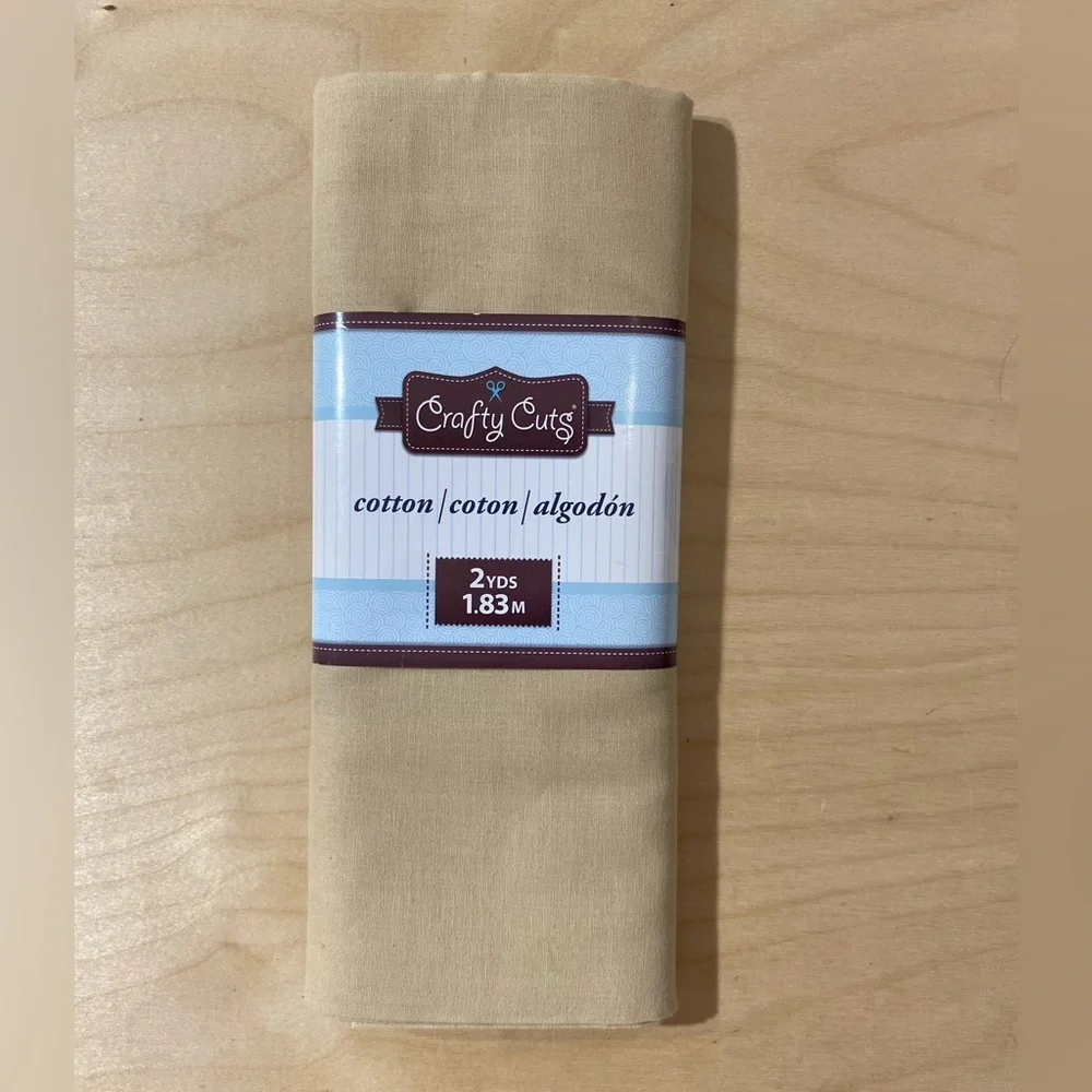Crafty Cuts Cotton Fabric in Tan 2 Yards (OQ)